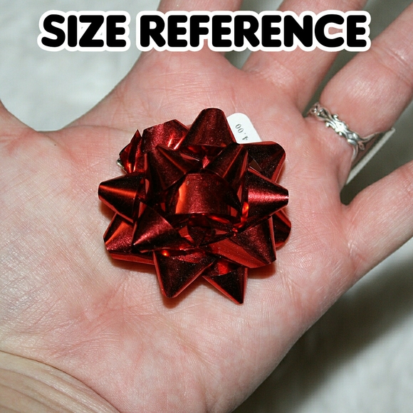 2 Gift Bow Hair Clips Christmas Holiday Barrettes - Picture 4 of 5